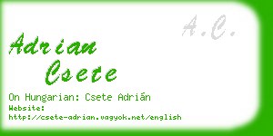 adrian csete business card
