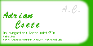 adrian csete business card